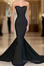 Sweetheart Black Trumpet New Arrival Prom Dress Hottest Elegant Court Train Prom Dresses