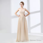 Sweetheart Chiffon A Line Bridesmaids Dresses