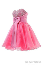 Sweetheart Knee Length Pink Homecoming Dress Lace Cocktail Dresses