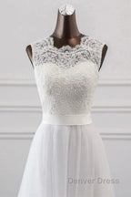 Sweetheart Lace Up Sleeveless Long Wedding Dresses