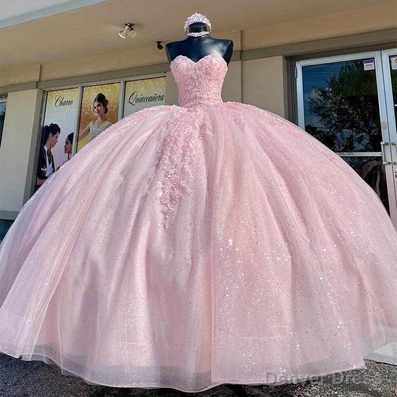 Sweetheart Light Pink Quinceanera Dresses Ball Gown Birthday Party Dress Main image