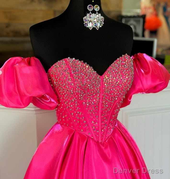 Sweetheart Neck Ball Gowns Long Prom Dresses with Beading Secondary image