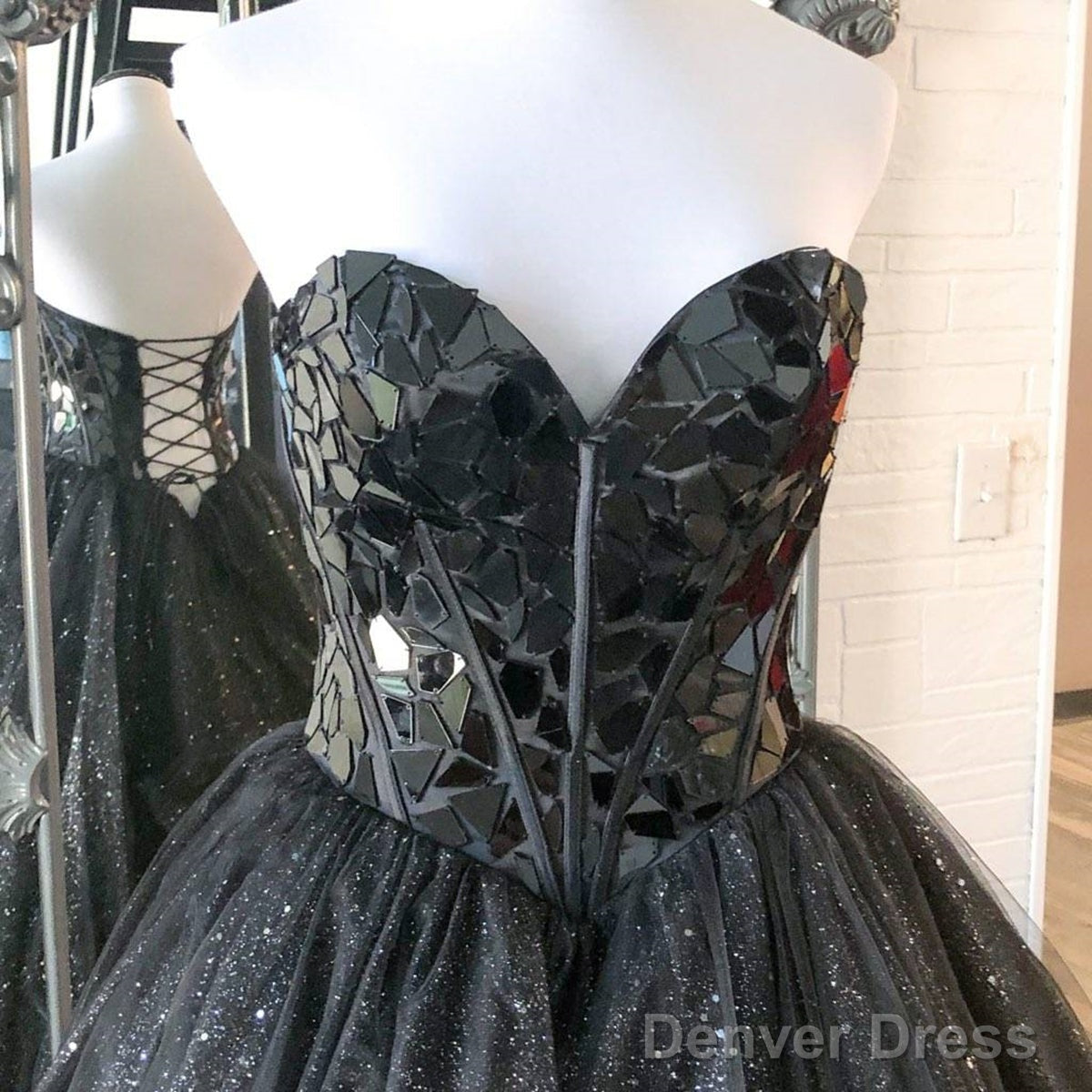 Sweetheart Neck Black Blue Long Beaded Prom Dresses, Black Blue Long Formal Evening Dresses Secondary image