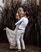 Sweetheart Neck Lace Beach Ivory Rustic Boho Wedding Dresses