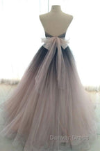 Sweetheart Neck Open Back Ombre Long Prom Dress, Ombre Prom Dresses
