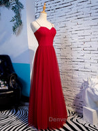 Sweetheart Neck Red Long Prom Dress, Red Long Prom Dresses
