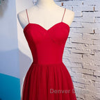 Sweetheart Neck Red Long Prom Dress, Red Long Prom Dresses