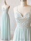 Sweetheart Neck Spaghetti Straps Mint Green Lace Prom Dress, Mint Green Lace Prom Bridesmaid Dresses