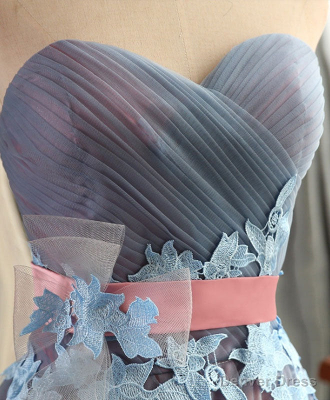 Sweetheart Neck Tulle Long Prom Dress, Evening Dress Secondary image