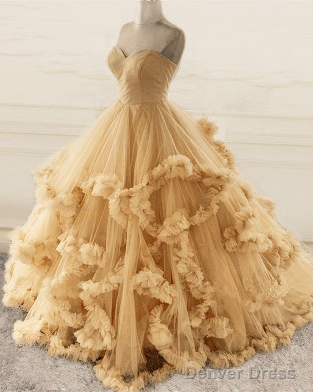 Sweetheart Ruffles Ball Gown Wedding Cloud Dresses Secondary image