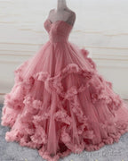 Sweetheart Ruffles Ball Gowns Wedding Cloud Dresses