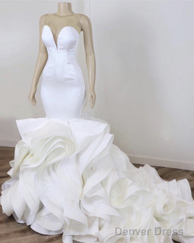 Sweetheart Ruffles Mermaid Wedding Dresses Main image