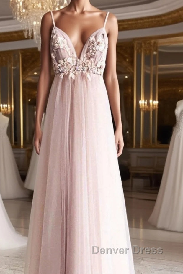 Sweetheart tulle lace long prom Dress, tulle lace Prom Dresses