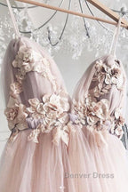 Sweetheart tulle lace long prom Dress, tulle lace Prom Dresses