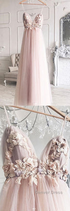Sweetheart tulle lace long prom Dress, tulle lace Prom Dresses