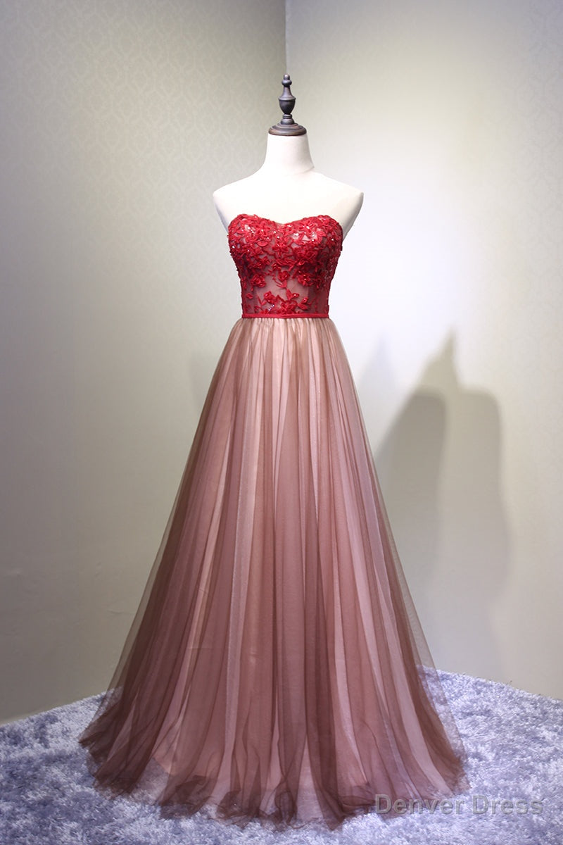 Sweetheart Tulle Prom Dress , Charming Handmade Party Gown, Prom Dress Secondary image