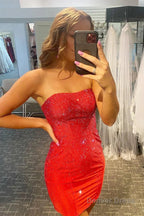 Tight Black Open Back Sequins Homecoming Dresses