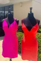 Tight Light Blue Mini Prom Dresses