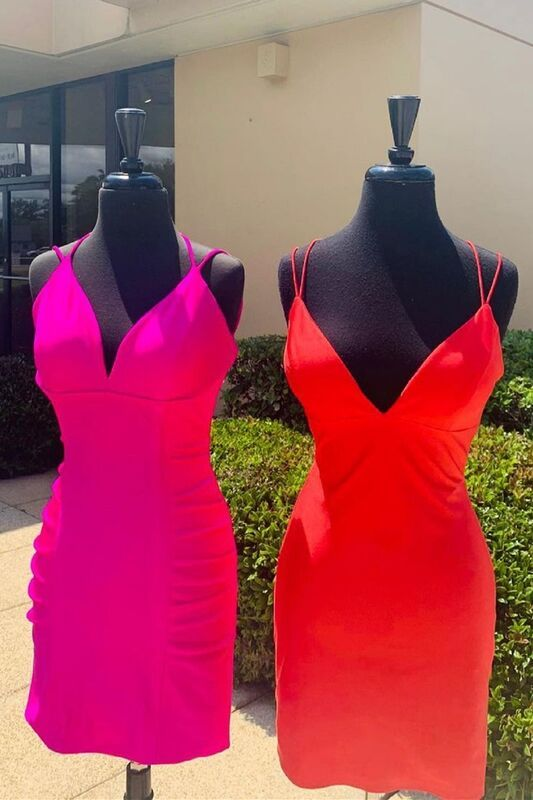 Tight Light Blue Mini Prom Dresses