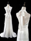 Timeless A Line Halter Satin White Wedding Dresses Brides Dress