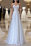 Timeless A Line Sweetheart Lace Tulle White Wedding Dress Brides Dresses