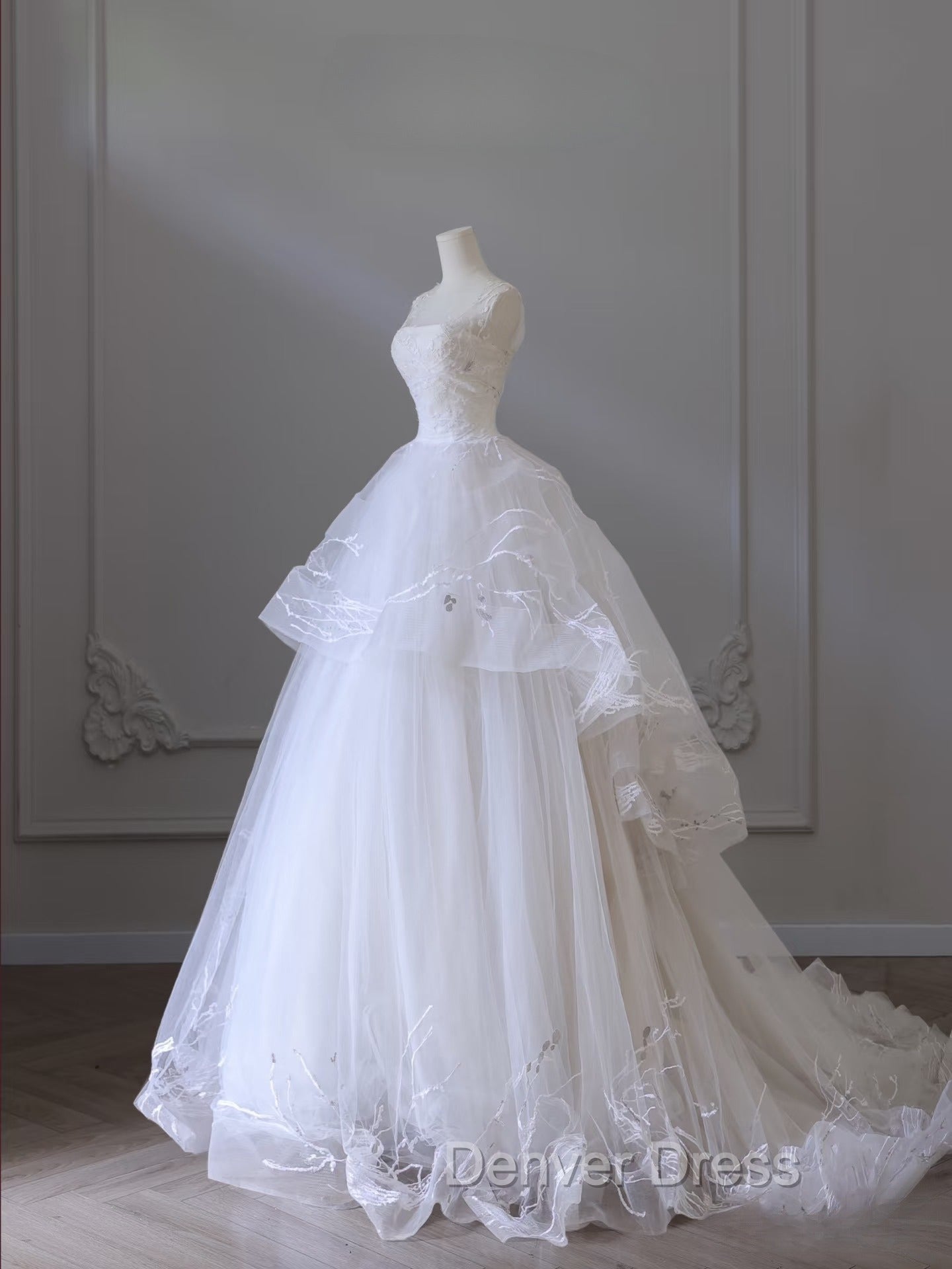 Timeless Ball Gowns Jewel Neckline Sequin Sleeveless Wedding Dress Bridal Dresses Secondary image