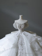 Timeless Ball Gowns Off The Shoulder Neckline Tulle Sequin Wedding Dress Bridal Dresses