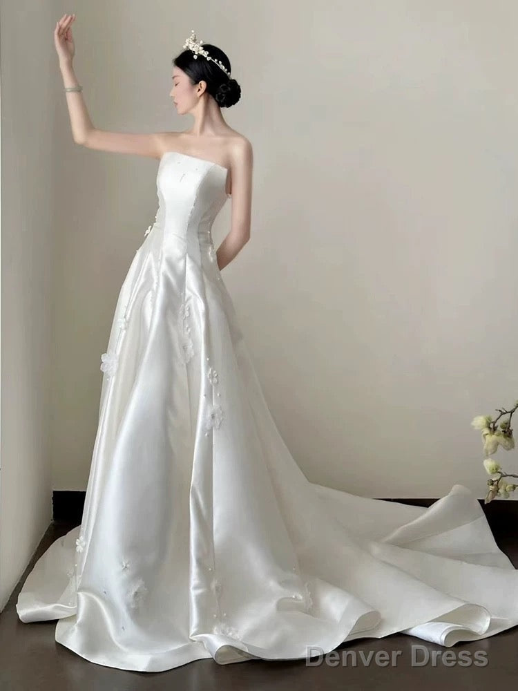 Timeless Ball Gown Off The Shoulder White Tulle Long Wedding Dresses Bridal Dress