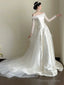 Timeless Ball Gowns Off The Shoulder White Tulle Long Wedding Dress Bridal Dresses