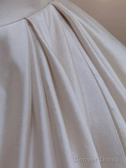 Timeless Ball Gown Strapless Satin White Wedding Dresses Brides Dress