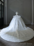 Timeless Ball Gowns Sweetheart Neckline Sequin Long Sleeves Wedding Dress Bridal Dresses