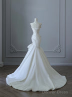 Timeless Mermaid Strapless Ivory Ruffles Long Wedding Dress Bridal Dresses