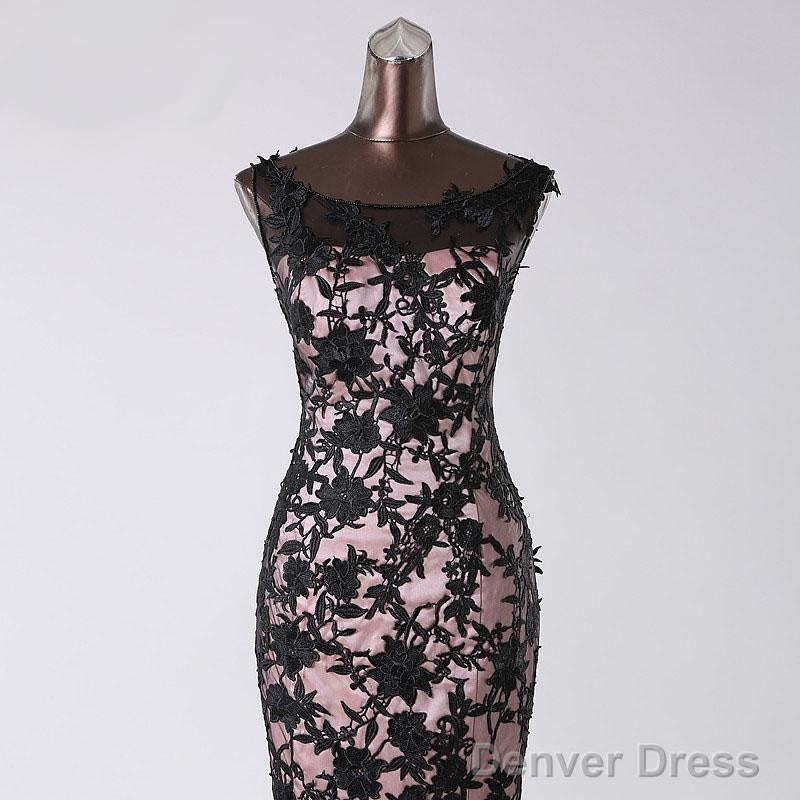 Top Black Lace Mermaid Prom Evening Gowns Sleeveless Secondary image