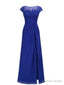 Trendy A Line Cap Sleeve Appliques Beading Floor Length Mother Dresses