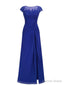 Trendy A-Line Cap Sleeve Appliques Beading Floor-Length Mother Dress