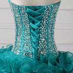 Trendy Organza Sweet Beading Homecoming Dress