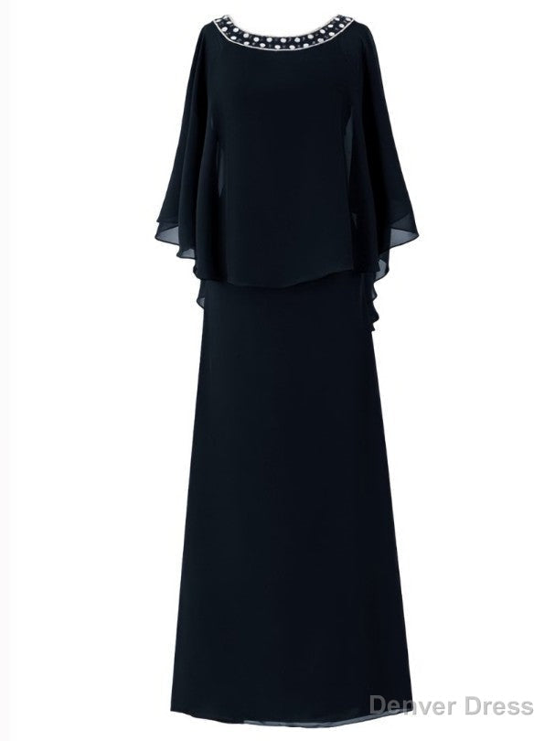Trendy Scoop Neck Beading Chiffon Mother Of The Bride Dresses