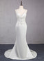 Trumpet Mermaid Beading Satin Wedding Dresses