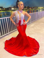 Trumpet Mermaid Prom Dress Charmeuse Applique One Shoulder Long Sleeves Sweep Brush Train Dresses