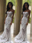 Trumpet Mermaid Sweetheart Court Train Lace Wedding Dresses With Appliques Lace