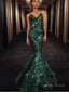 Trumpet Mermaid Sweetheart Floor Length Sequins Prom Dresses