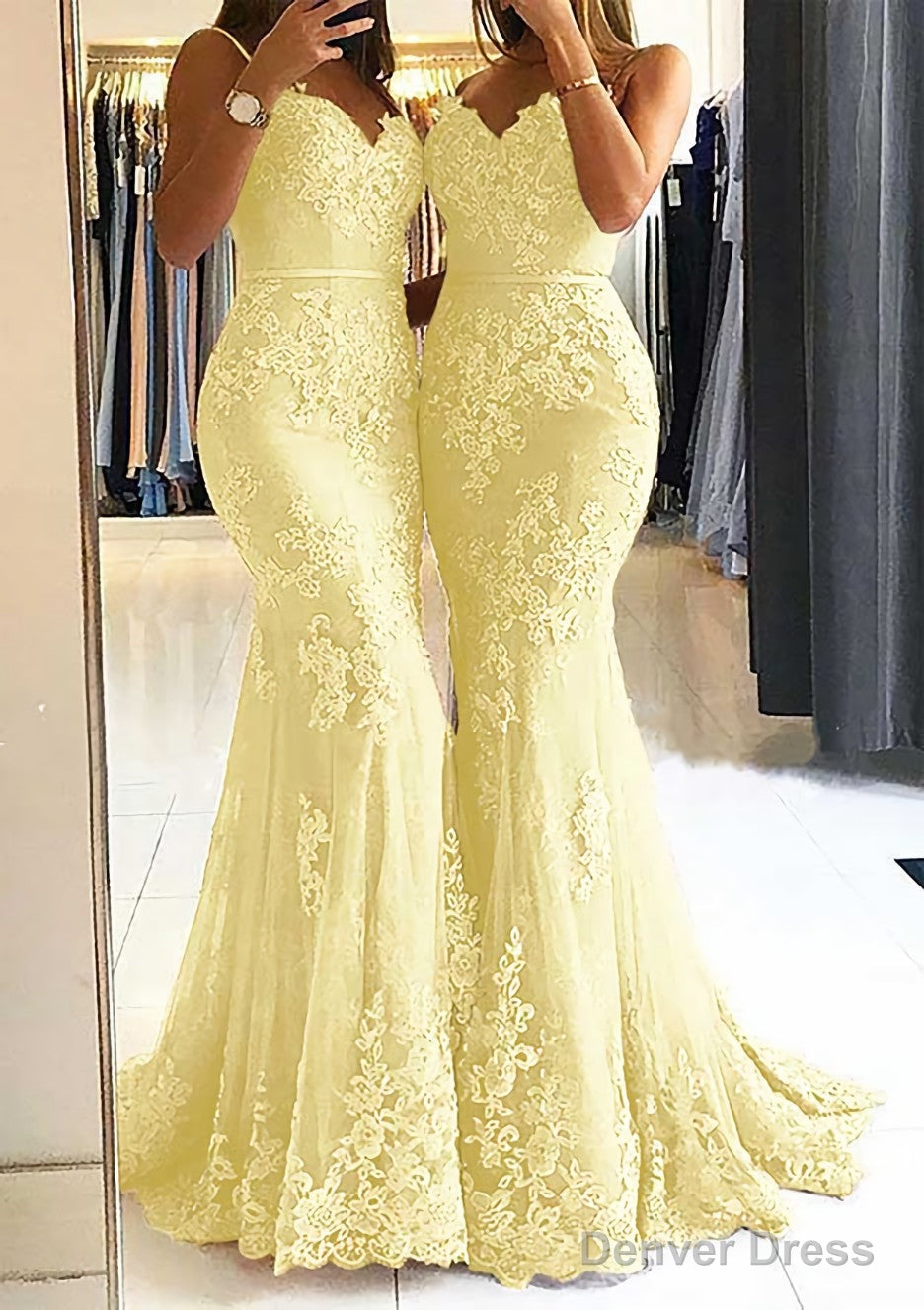 Trumpet Mermaid Sweetheart Sleeveless Long Floor Length Tulle Prom Dresses With Appliqued