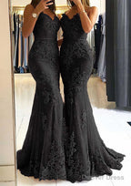 Trumpet Mermaid Sweetheart Sleeveless Long Floor Length Tulle Prom Dresses With Appliqued