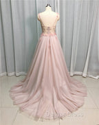 Tulle A Line Appliques Lace Wedding Dresses