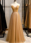 Tulle Beaded Sweetheart Party Dress, A-line Tulle Floor Length Prom Dress