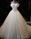 Tulle Corset Wedding Dress Ball Gown Lace Edge