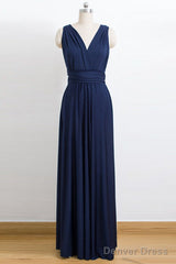 Tulle Floor-Length Sleeveless Convertible Bridesmaids Dresses