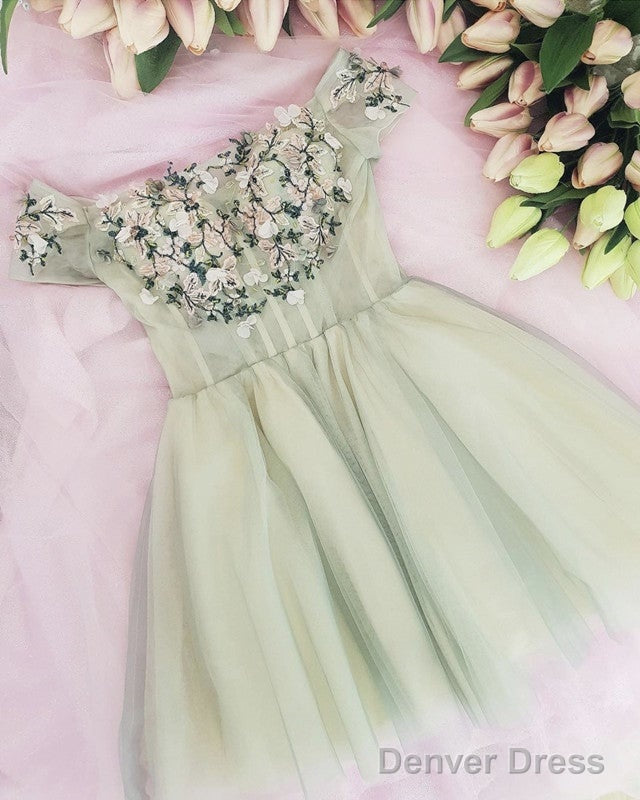 Tulle Homecoming Dresses Off The Shoulder Embroidery Secondary image