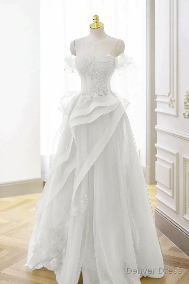 Tulle Lace Long Prom Dresses Secondary image