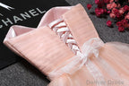 Tulle Ruffles Pink Homecoming Dress Sweetheart Short Hoco Dresses